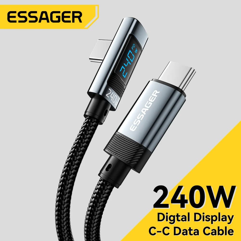 240W 90 fokos USB-C - USB-C kábel