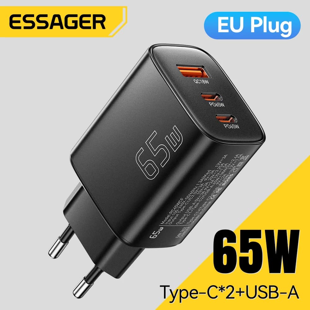 65W GaN USB-C töltő Quick Charge 4.0 támogatással
