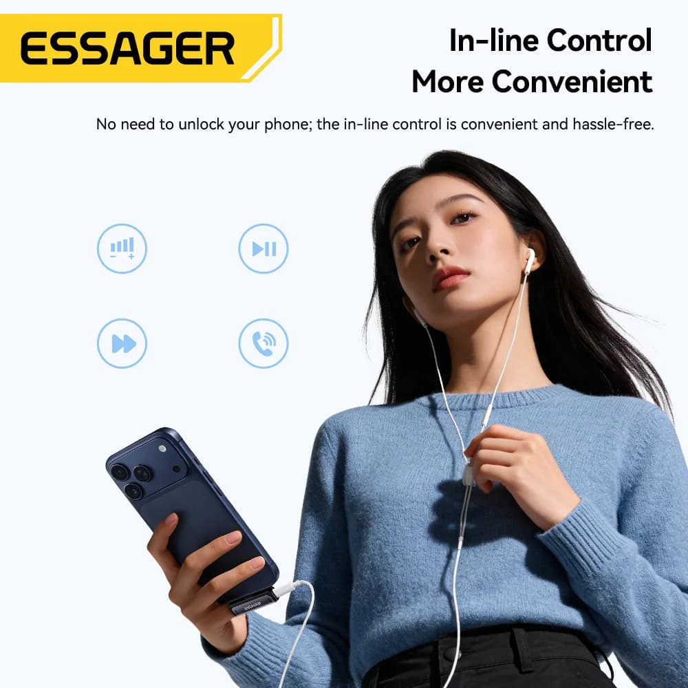 USB-C - 3,5 mm-es hang és töltő adapter
