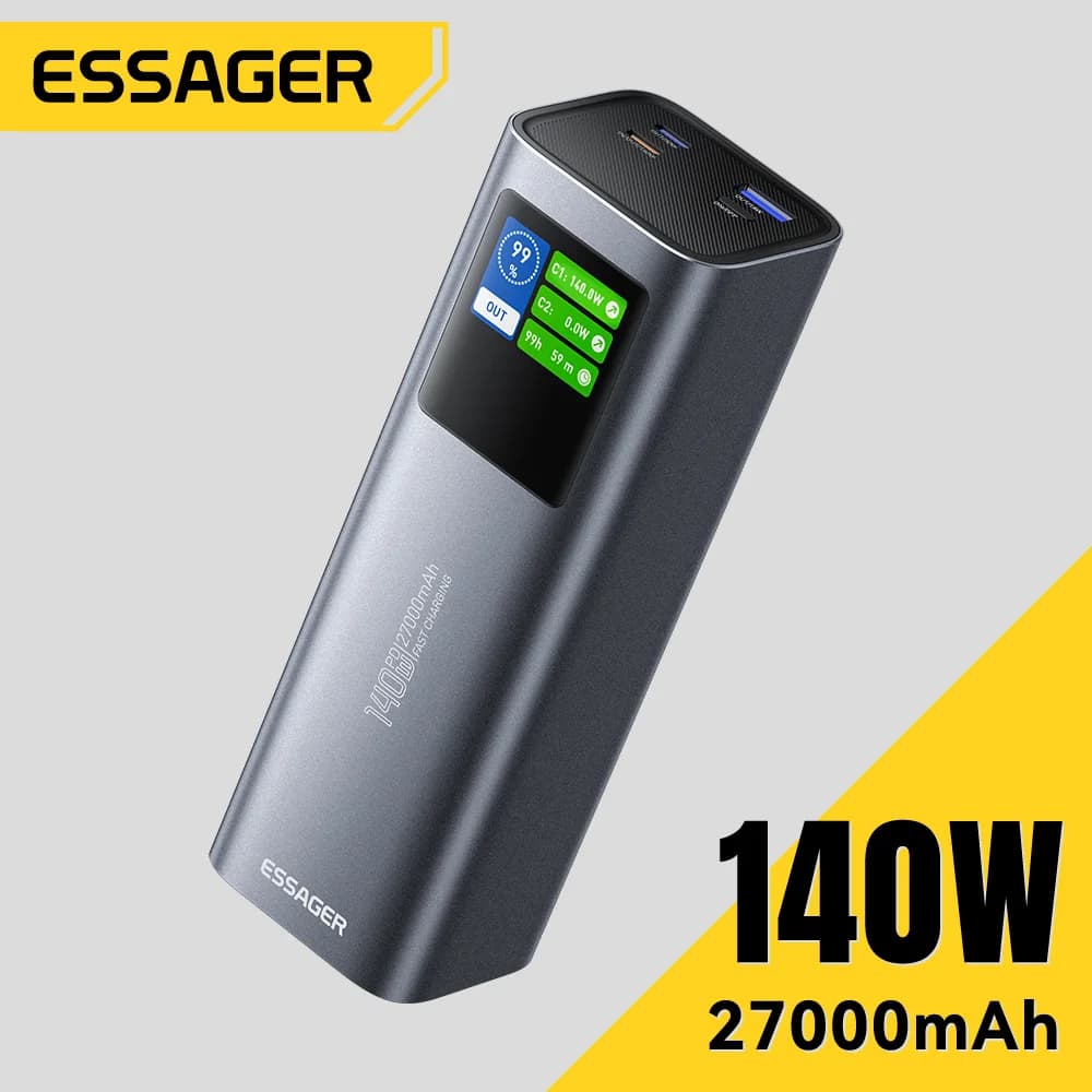 27000mAh hordozható akkumulátor, 140W PD 3.1 gyorstöltés