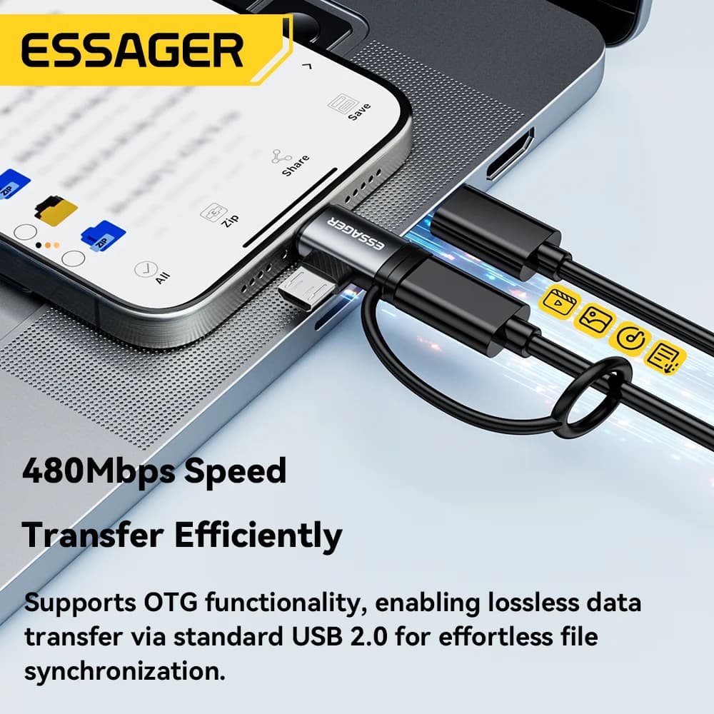 2 az 1-ben Lightning és Micro USB adapter