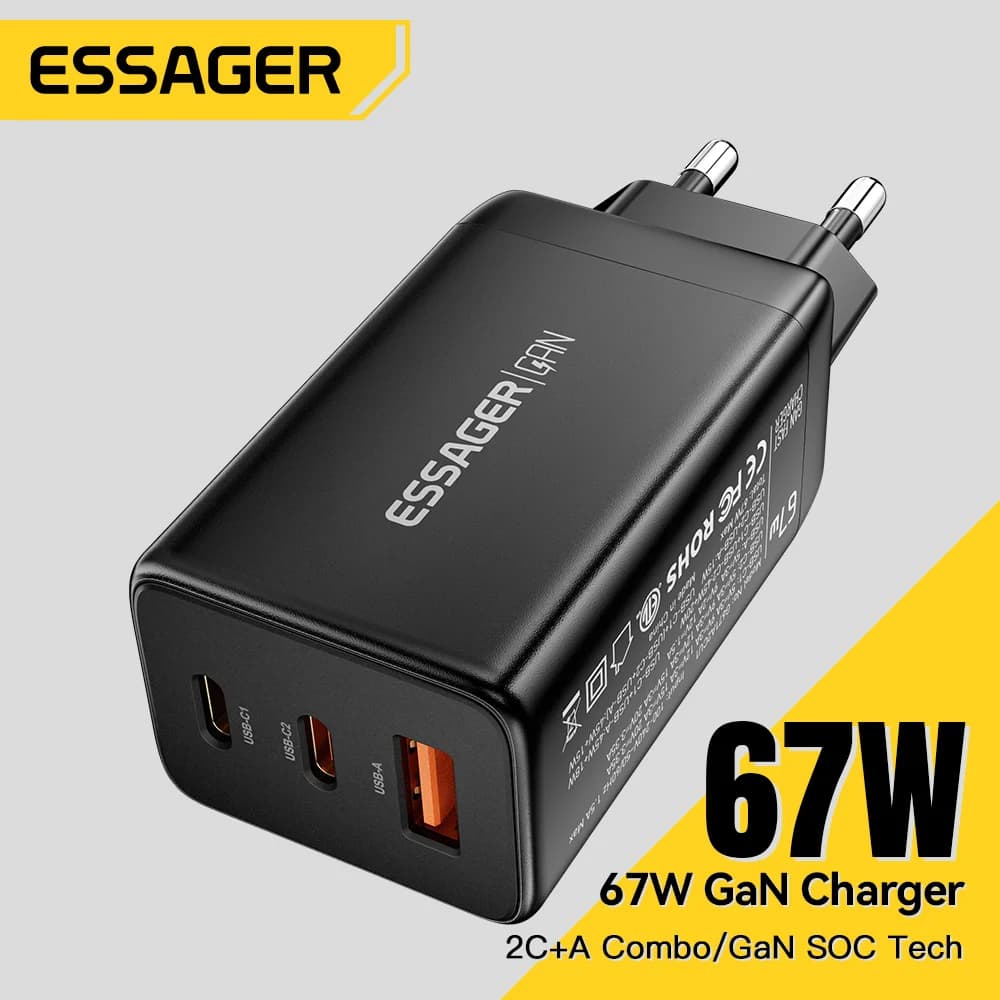 67W GaN USB Type-C gyors töltő PPS támogatással
