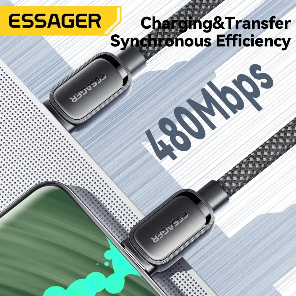 100W mágneses, behúzható USB-C - USB-C kábel