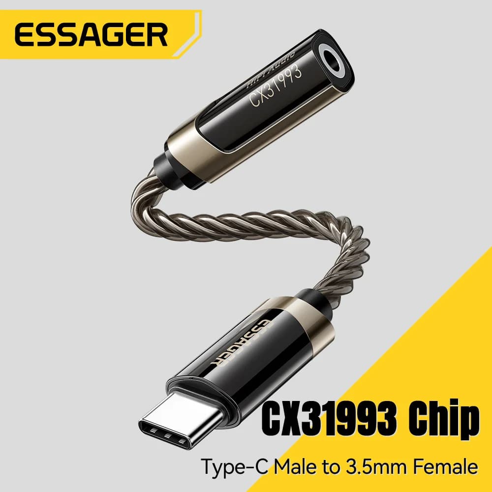 HiFi USB-C 3.5mm-es fejhallgató audio adapter