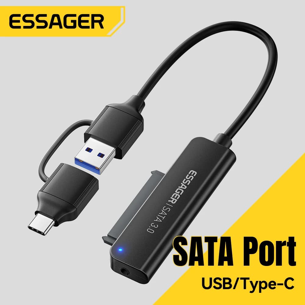 2-in-1 SATA to USB 3.0/Type-C adapter, 2,5"