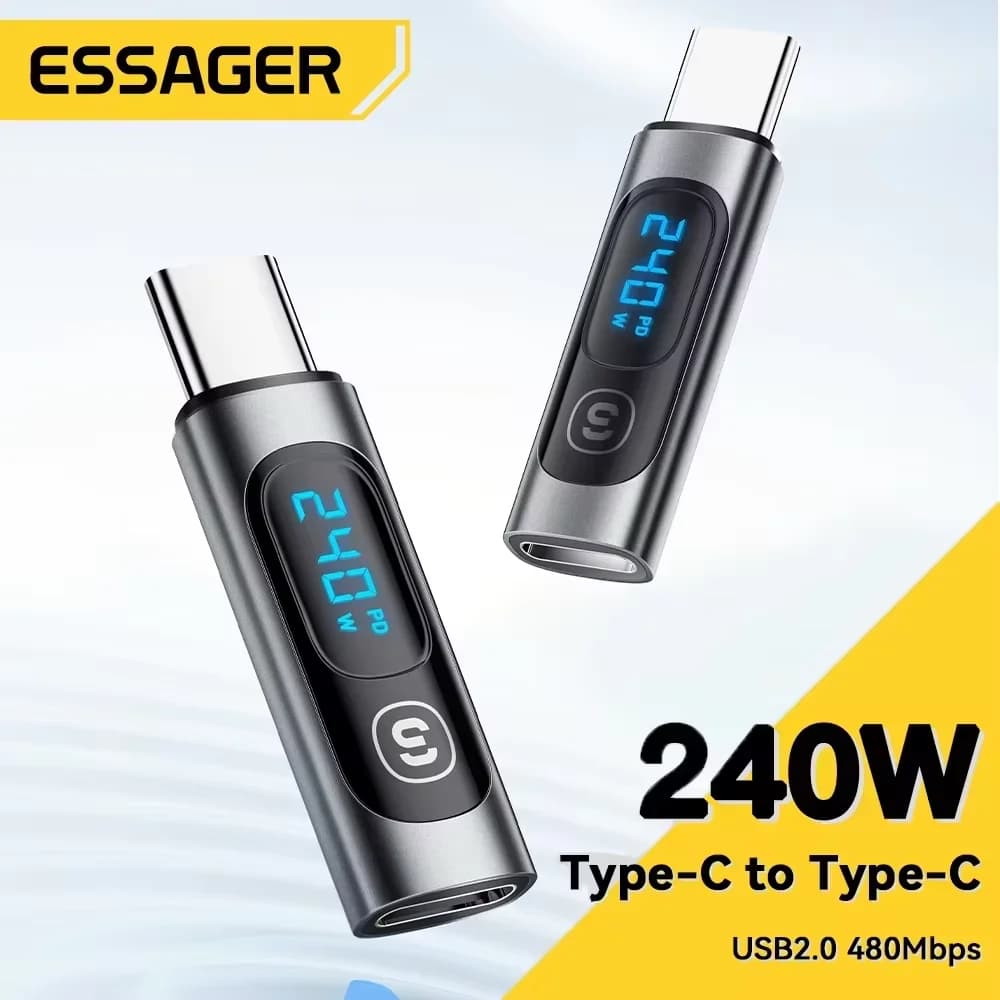 USB-C - USB-C OTG adapter digitális kijelzővel