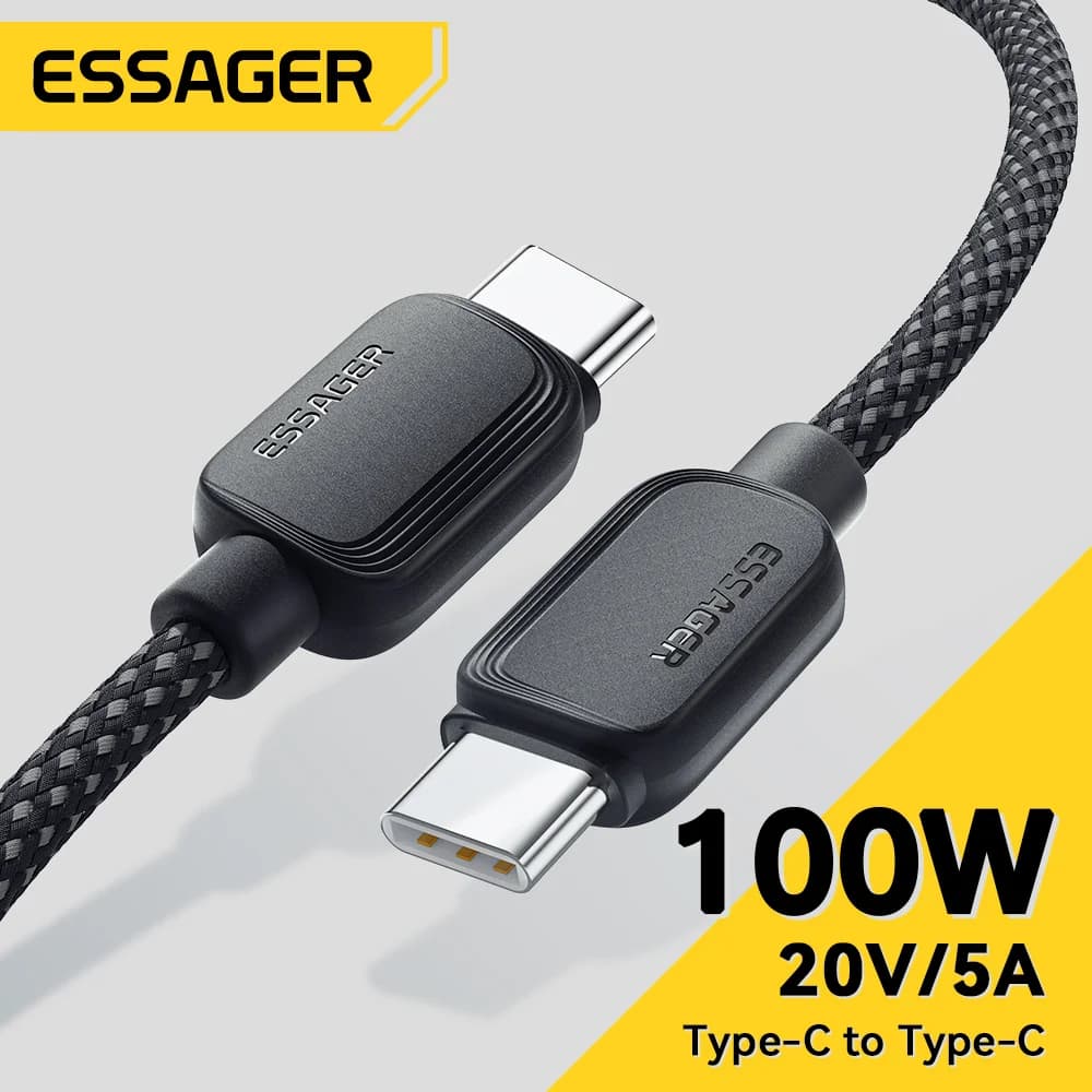 100W USB-C-ről USB-C-re kábel, 5A PD gyors töltés